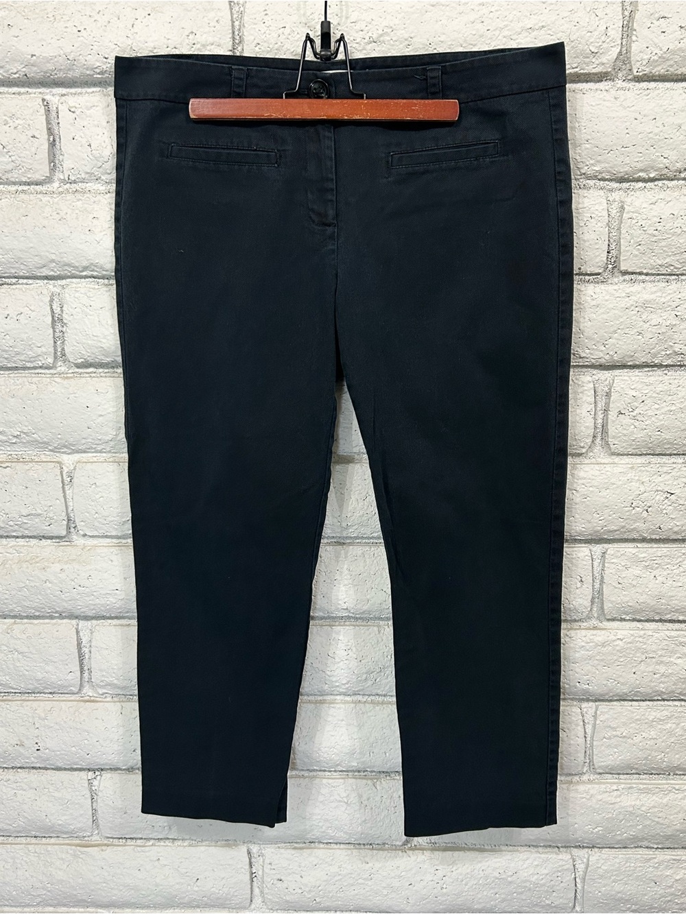 CAbi Women's Black Cropped Dress Pants Size 14 Slim Ankle Career Casual
